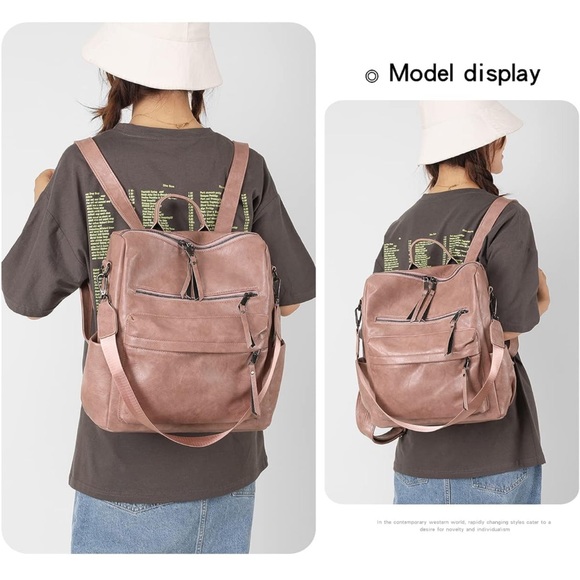 🌸 Women's Fashion Backpack Purse / Multipurpose Convertible Satchel NEW - Picture 4 of 6